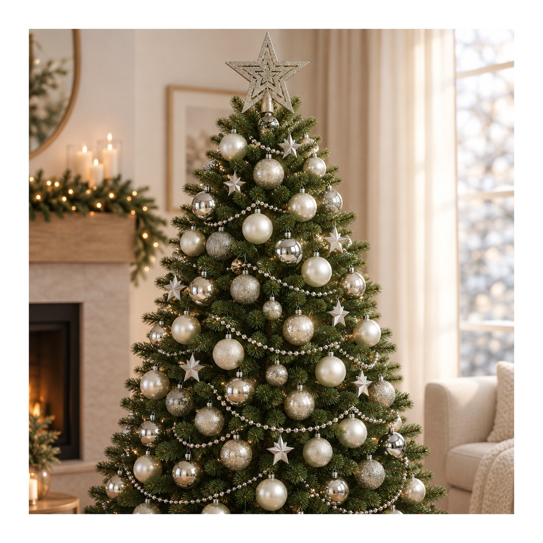Kit adornos árbol de Navidad 45 piezas Koopman decorando un árbol