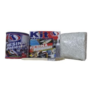 Kit reparación resina de poliéster Plainsur 1 kg con fibra de vidrio
