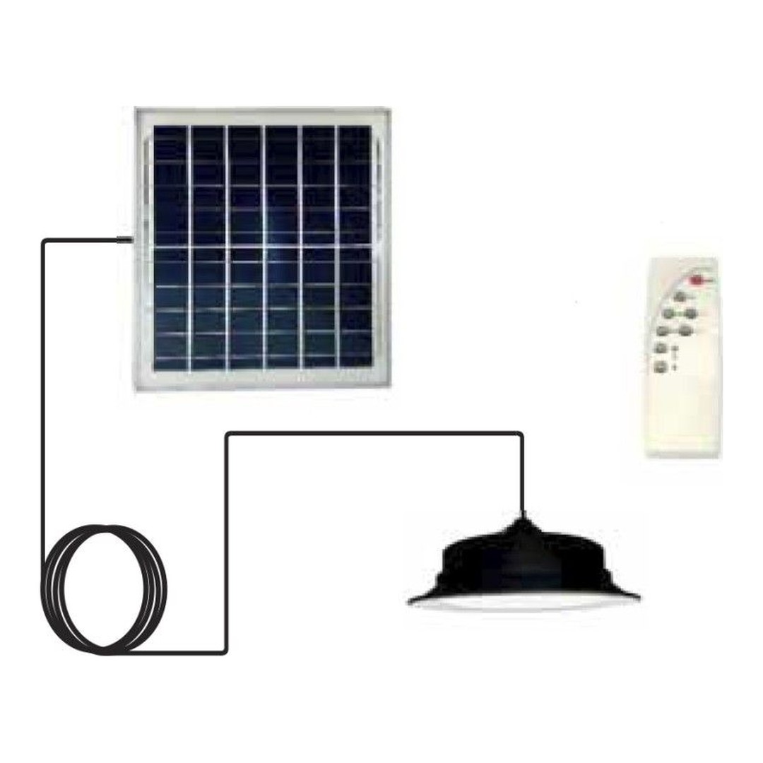 Lámpara colgante LED solar Electro DH 81.751 tipo campana con panel solar y mando