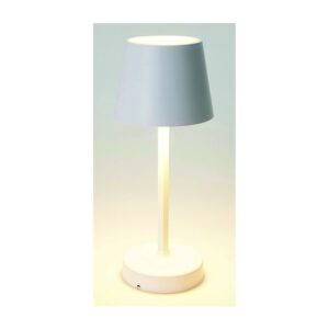 Lámpara de mesa LED Koopman blanca encendida