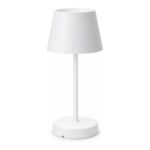 Lámpara de mesa LED Koopman blanca pantalla lisa