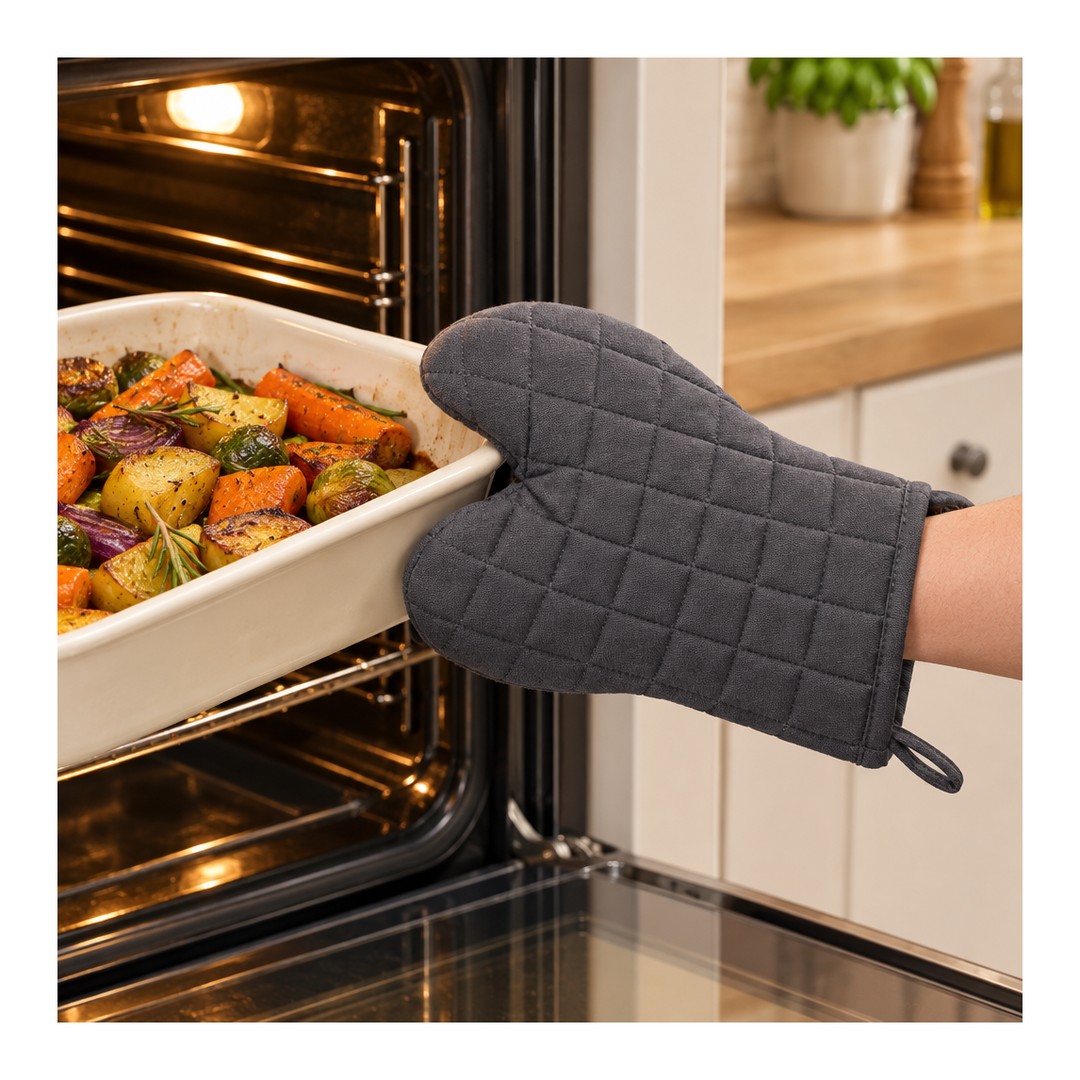 Manopla de cocina reforzada Ibili gris