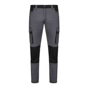 Pantalón stretch bicolor Velilla Solid Match 103031S gris y negro