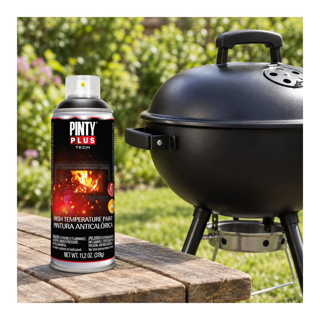 Pintura anticalórica en spray Pintyplus Tech A104 negro 400 ml