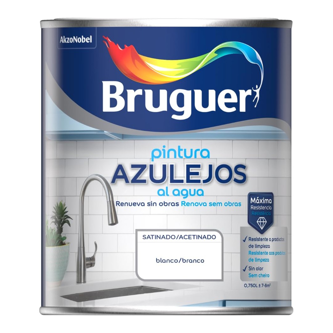 Pintura para azulejos al agua satinado Bruguer