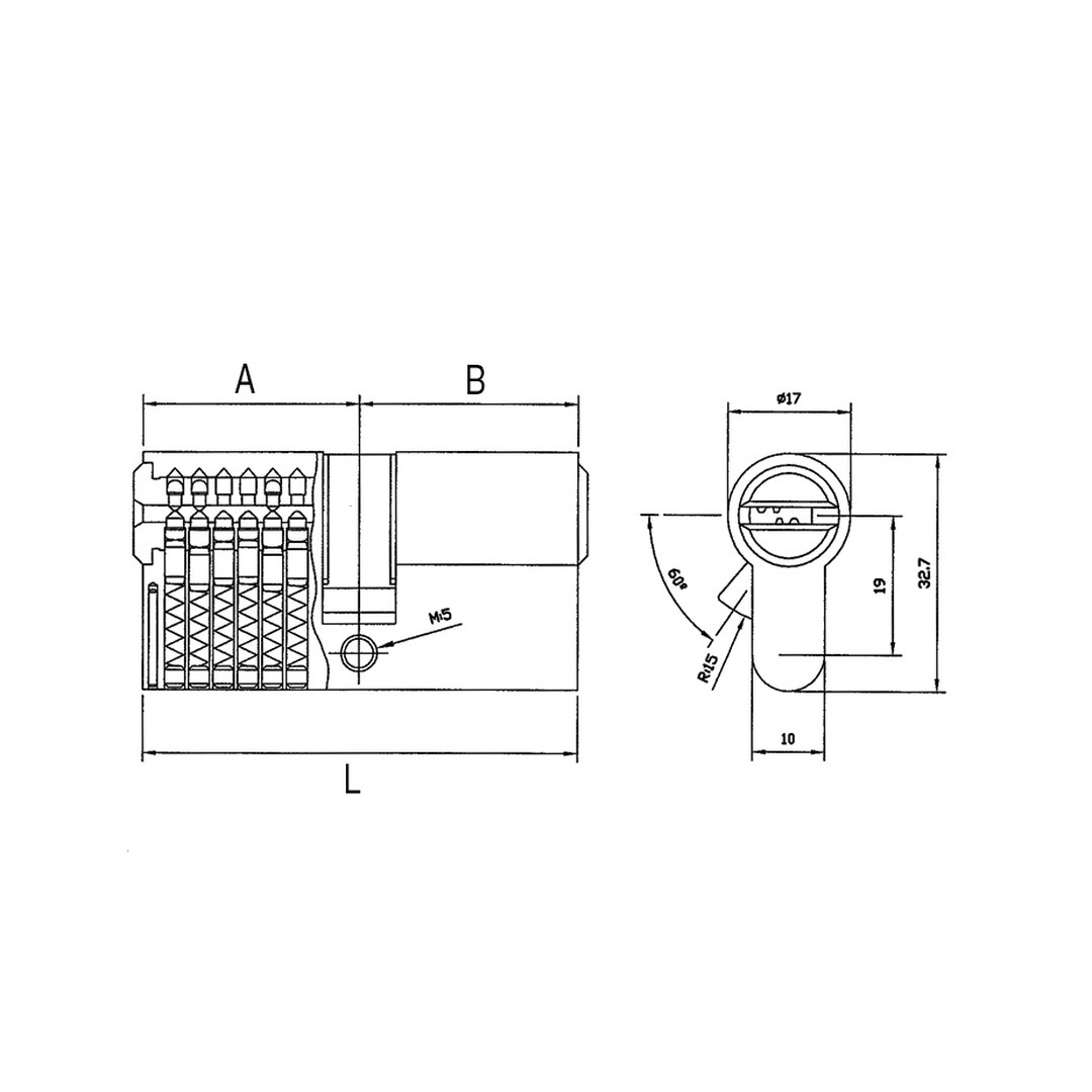 Plano de medidas cilindro Ezcurra DS-15