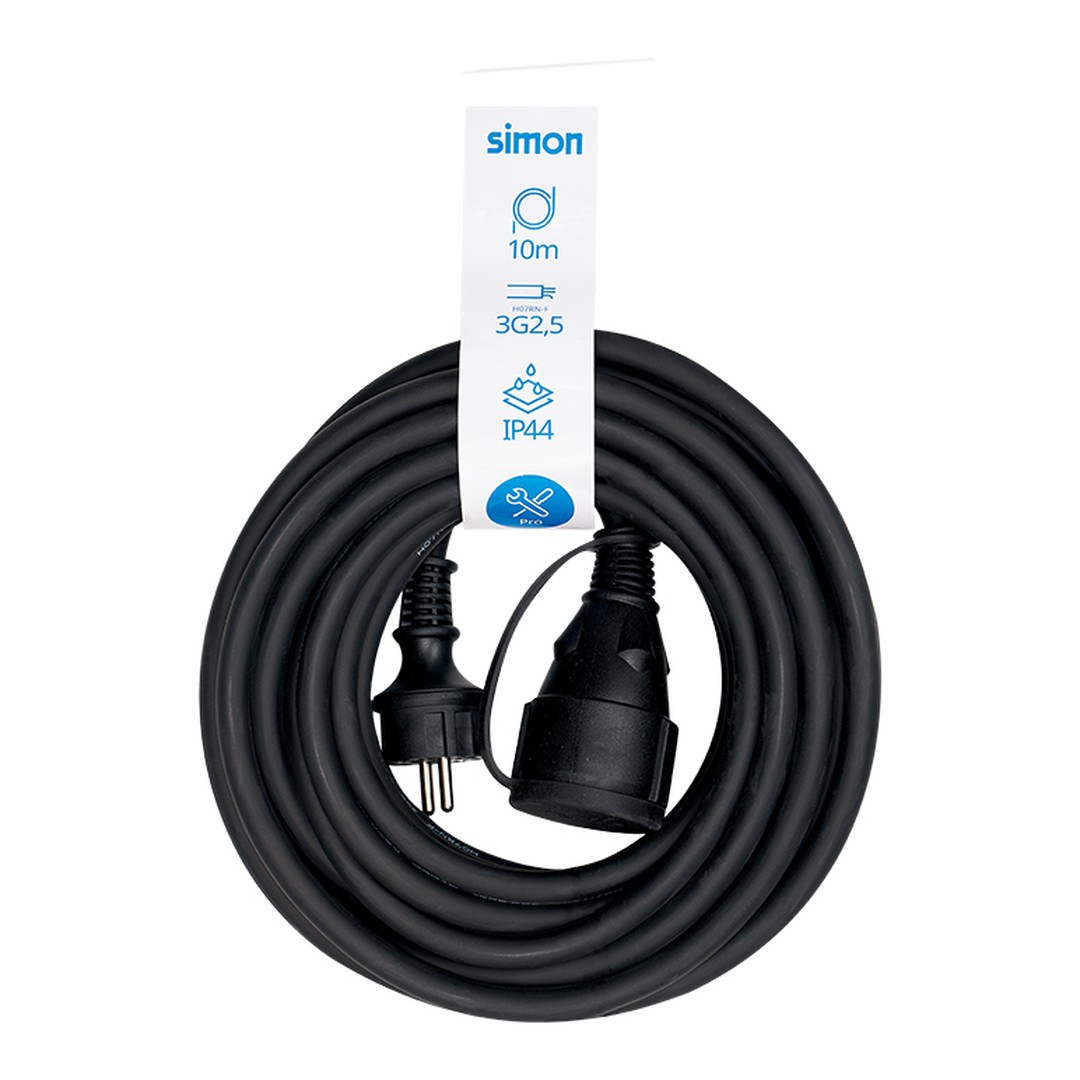 Prolongador profesional Simon IP44 H07RN-F 3G2,5 10 m
