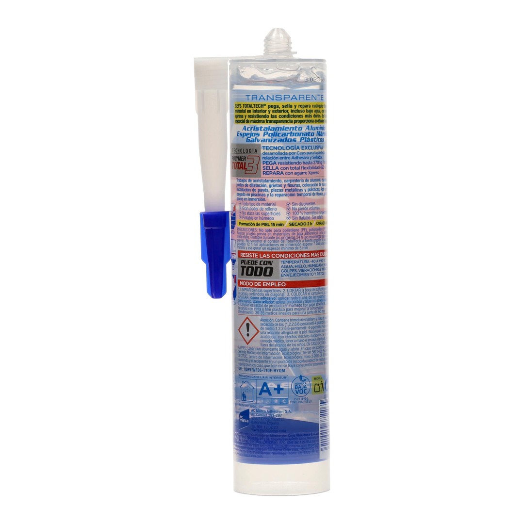 Sellador adhesivo Ceys Total Tech transparente 290 ml