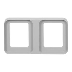 Soporte doble de suelo para cubos de reciclaje Duett gris