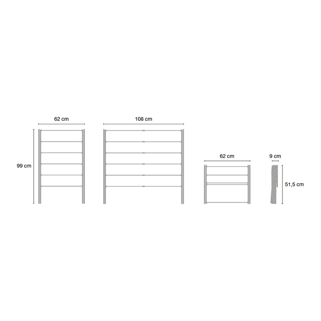 Tendedero plegable extensible Duett Siroco negro 6 niveles