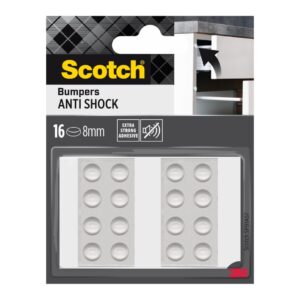 Topes antichoque Scotch SP91 transparentes 8 mm 16 unidades