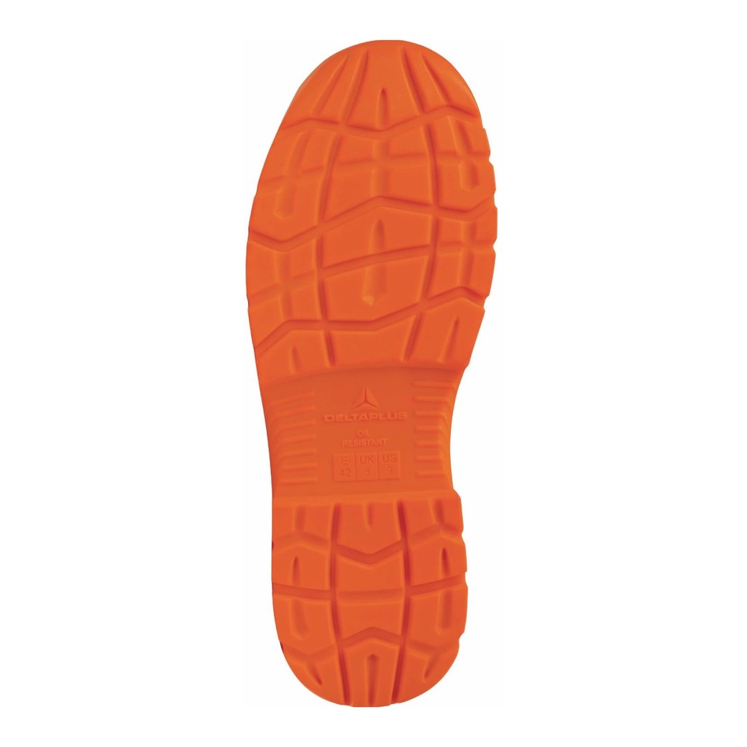 Zapato de seguridad Delta Plus Rimini4 S1P SR azul marino y naranja