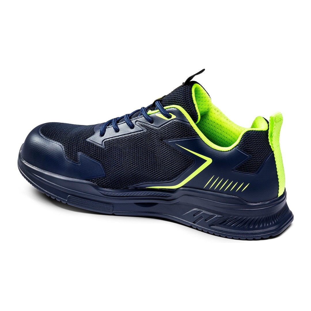 Zapato de seguridad Sparco Turbo Flinger S1PS azul marino y lima