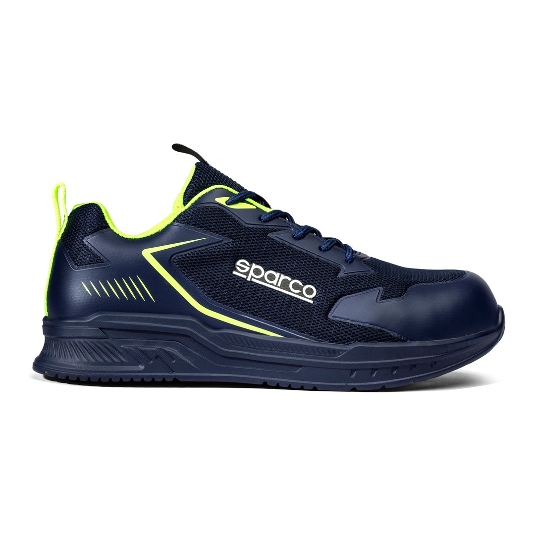 Zapato de seguridad Sparco Turbo Flinger S1PS azul marino y lima