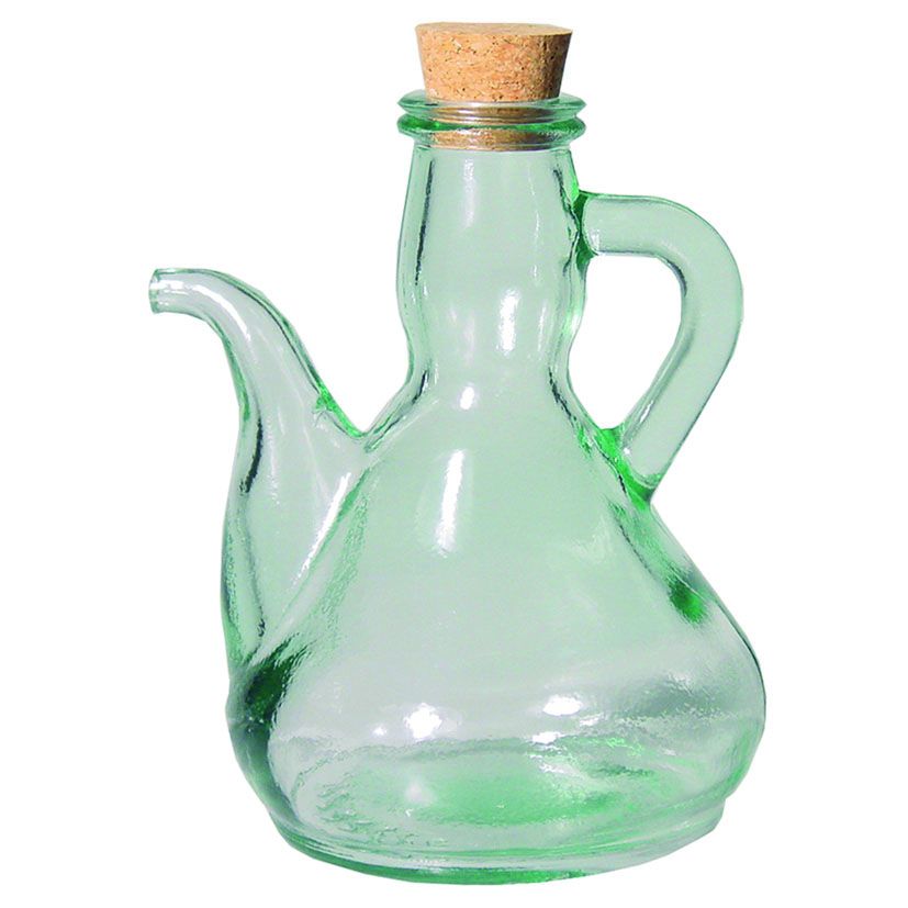 ACEITERA CRISTAL TAPON CORCHO 1/2L.