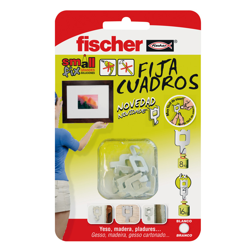 FIJA CUADROS 8K BLANCO 8 UDS. FISCHER
