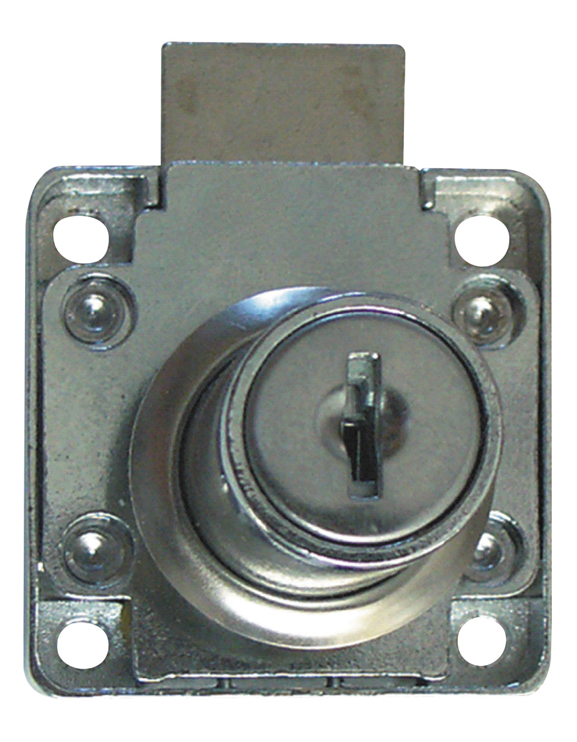 CERRADURA MUEBLES. 26 mm. CROMO BRILLO