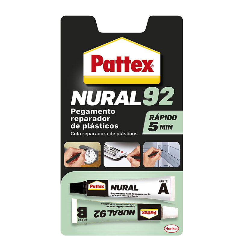 Pattex Nural 92 pegamento reparador de plásticos, 22ml