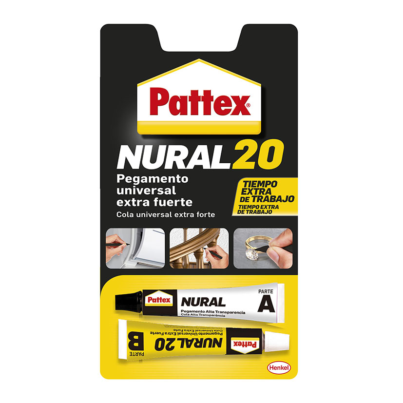 Pattex Nural 20 pegamento universal extra fuerte que permite tiempo extra de
trabajo, 22ml
