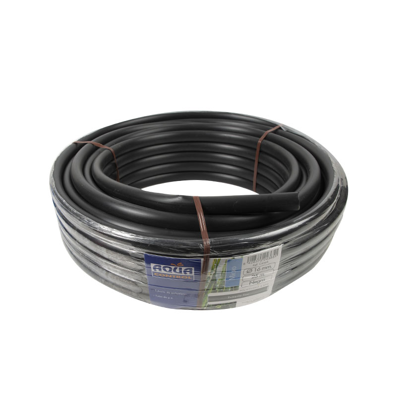 RIEGO GOTEO. TUBERÍA 16MMX25M. NEGRO