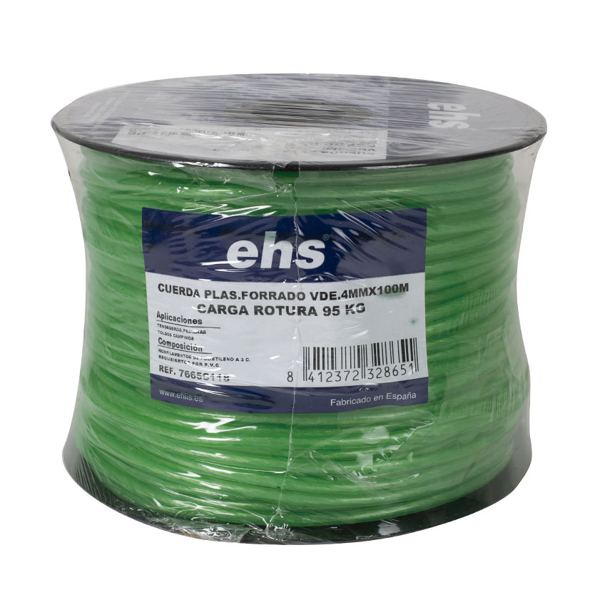 CUERDA PLAS.FORRADO BL.4MMX100M EHS
