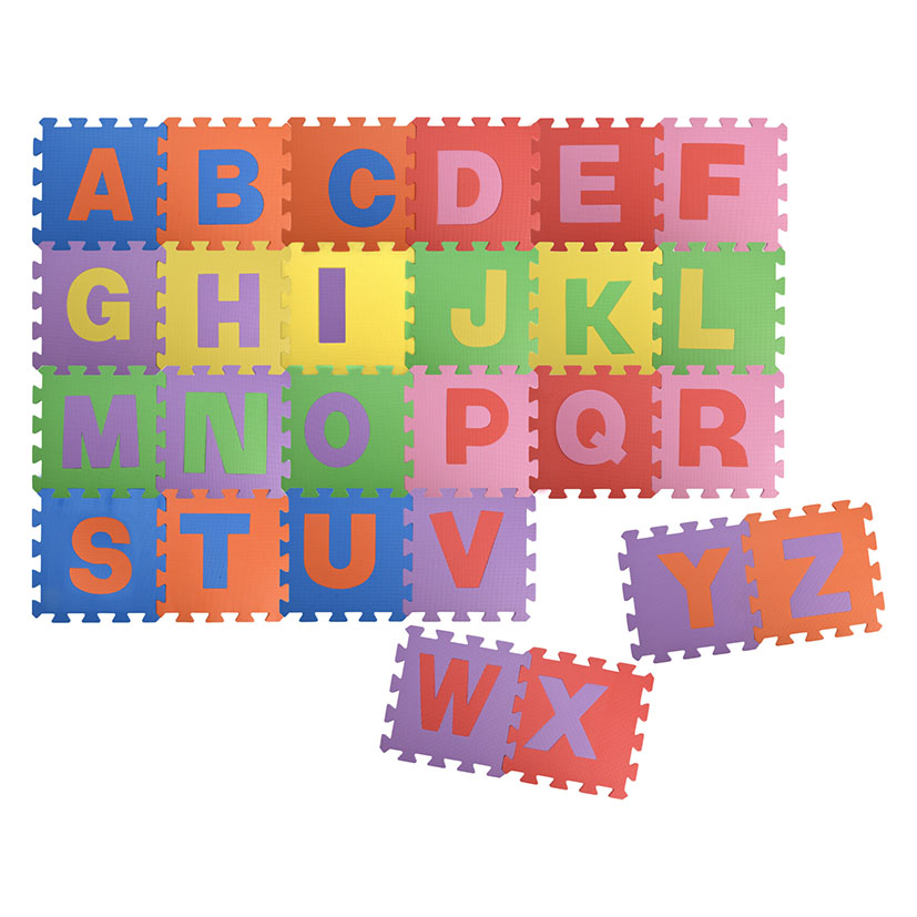 Juego de 26 baldosas abecedario puzzle EVA