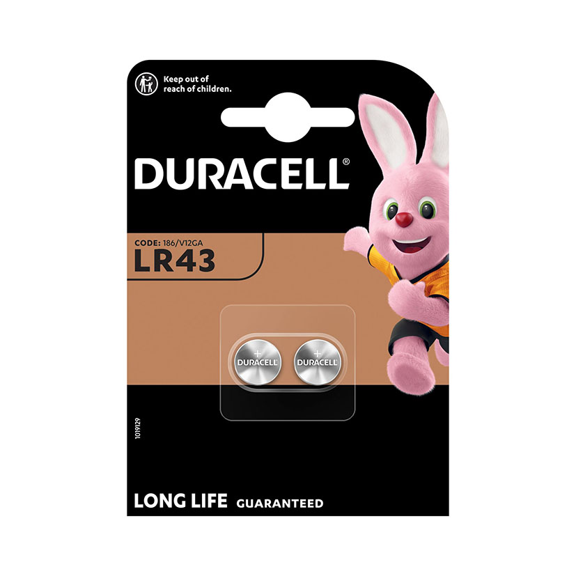 PILA ALC.BOTON LR43 DR BL.2 UN. DURACELL