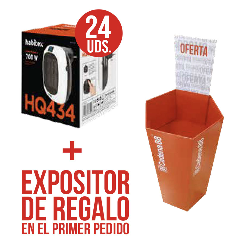 24 CALEFACTOR MINI HQ434 CON EXPOSITOR