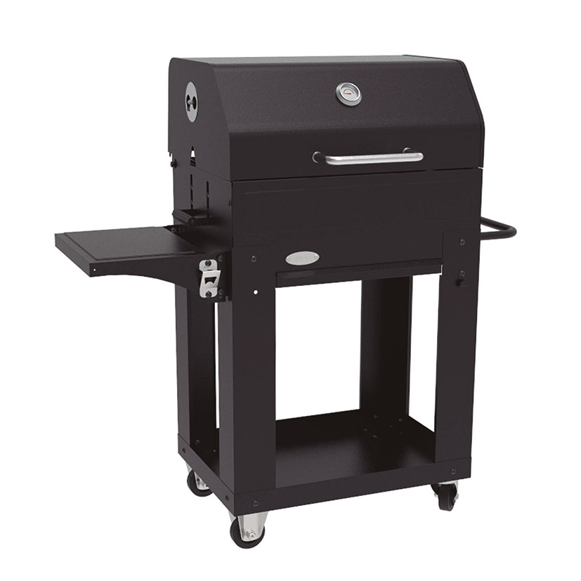 Barbacoa carbón con tapa