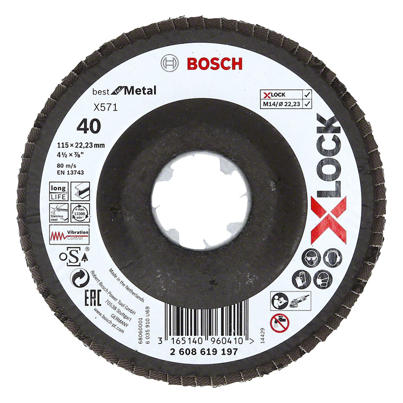 DISCO LAMIN.X-LOCK X571 115MM.CON.FV G40