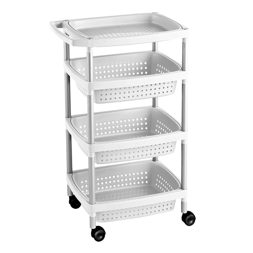 Carrito verdulero TATAY 4 cestas blanco