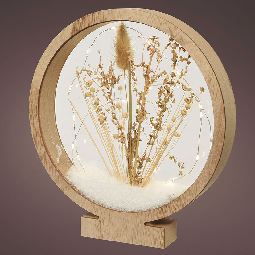 Figura luminosa de madera