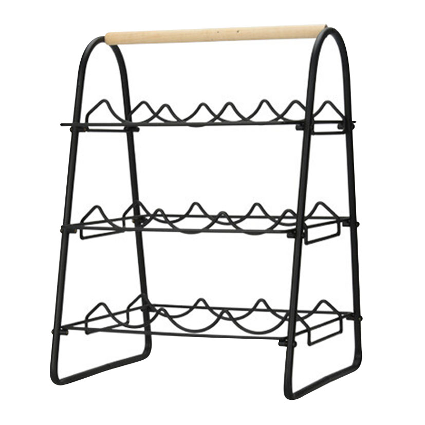 Botellero metálico para 9 botellas