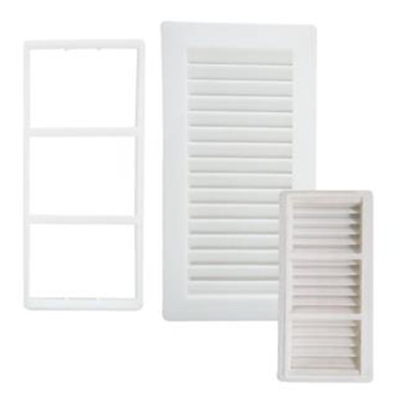 REJILLA EMPOTR SHUN C/PEST 13X26 ABS BL