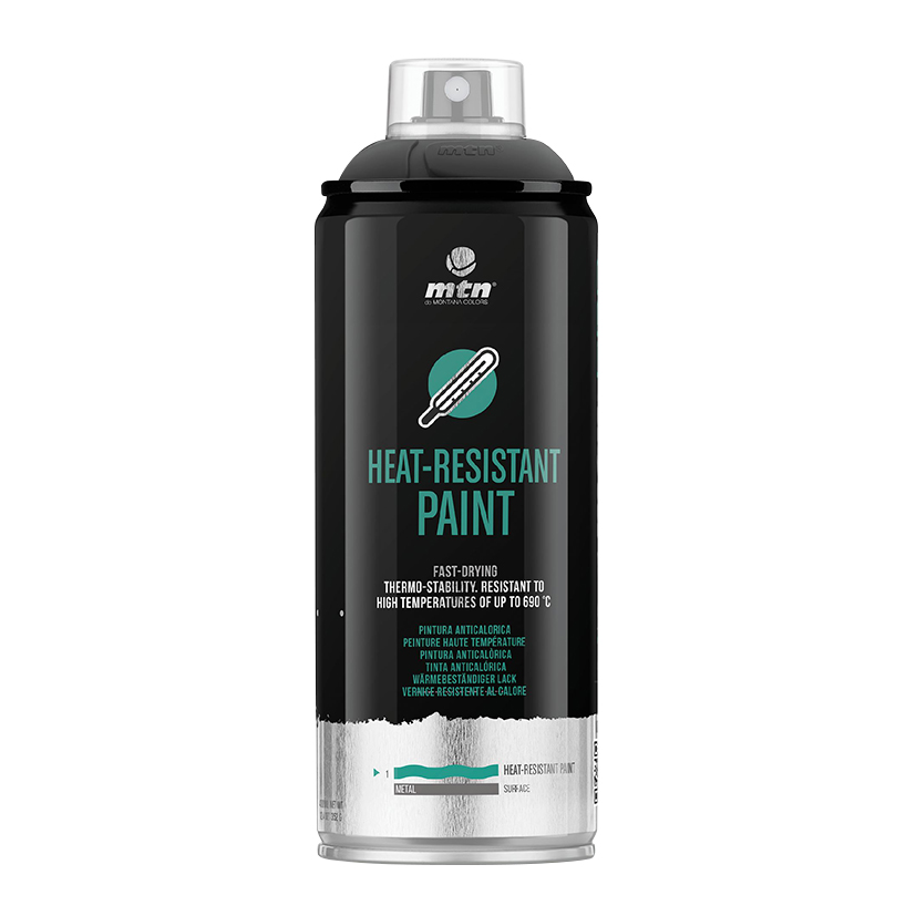 SPRAY PINTURA ALTA TEMP. NEGRA 400 ML