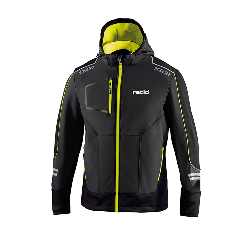 SOFT-SHELL GRIS/AMARILLO TALLA S