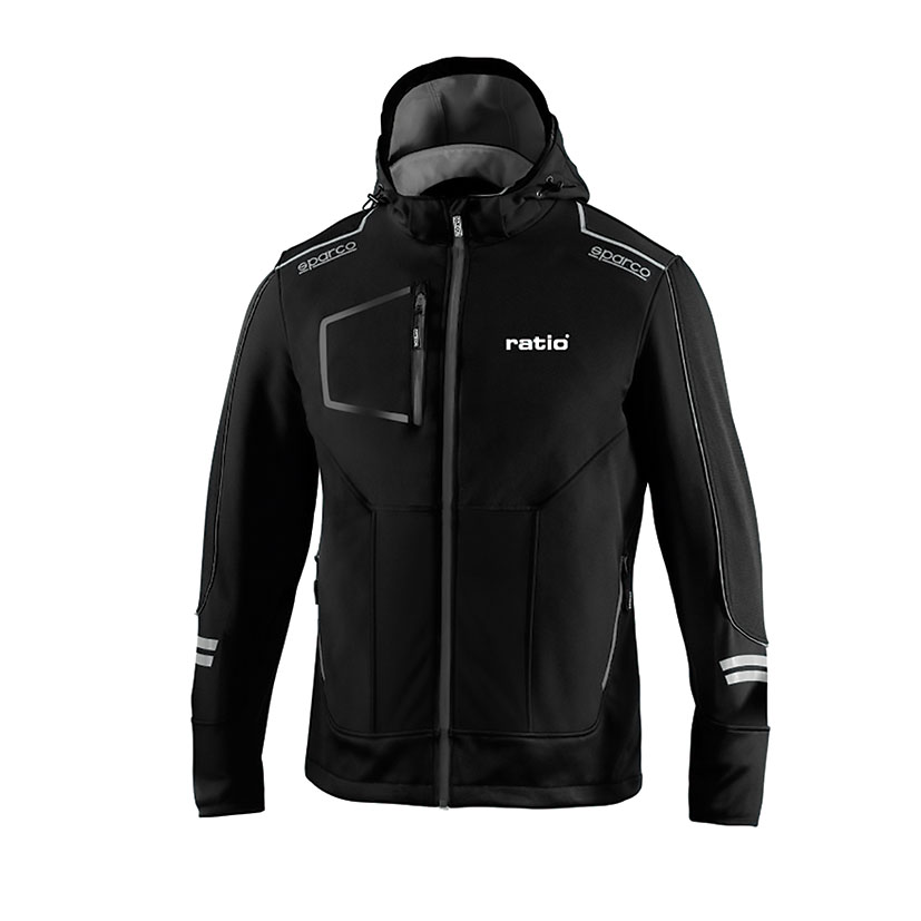 SOFT SHELL GRIS/NEGRO TALLA S