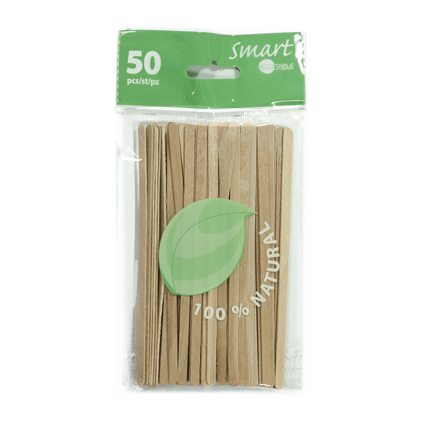 50 MEZCLADORES 14 CM. MADERA