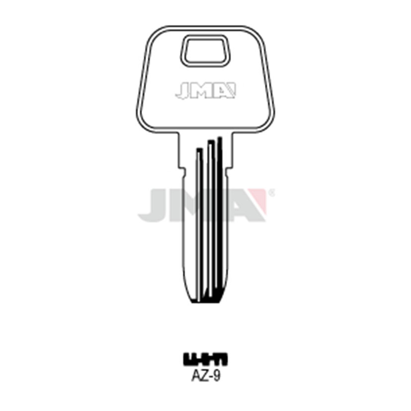 10 LLAVES EN BRUTO SEGURIDAD AZ-9