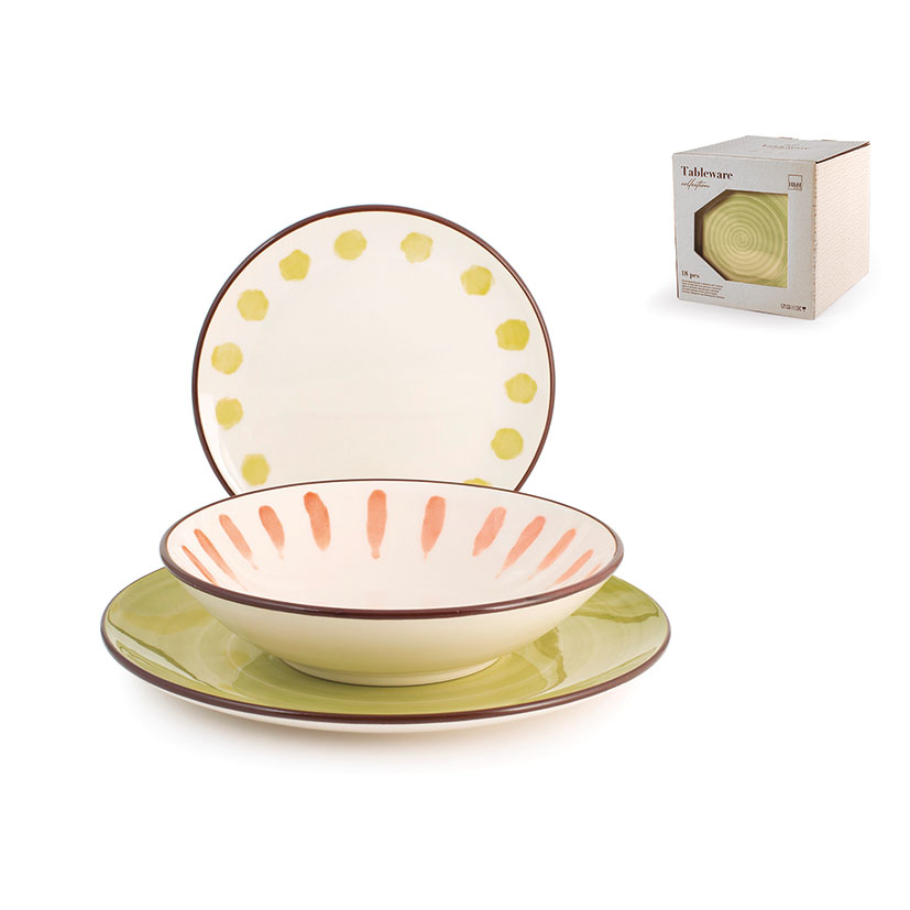 Vajilla 18 piezas PENGO Stoneware Paint H&H