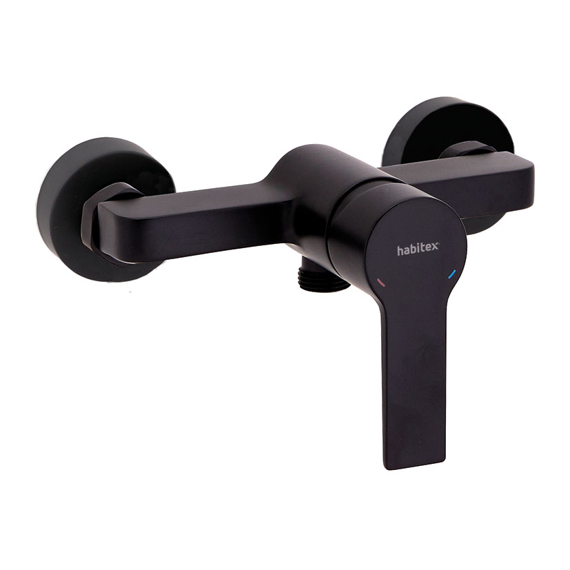 Grifo monomando ducha HABITEX serie Elisa Matte negra