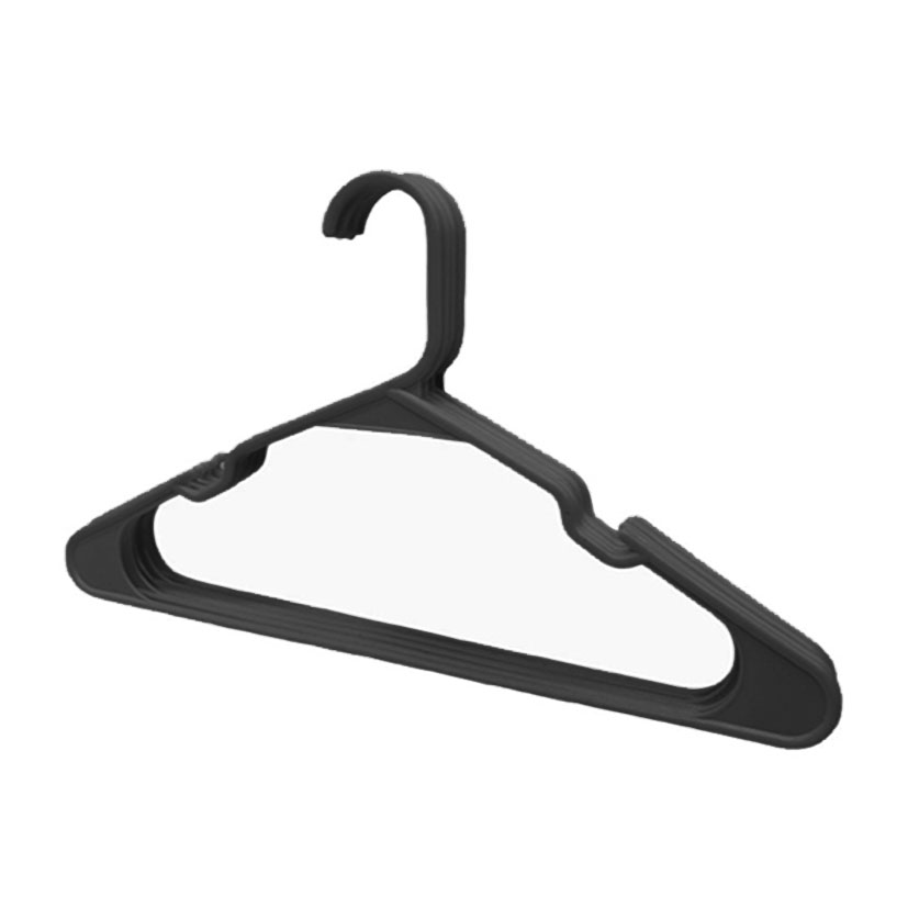 PERCHA PLASTICO 5 UN. 42CM.NEGRA HABITEX