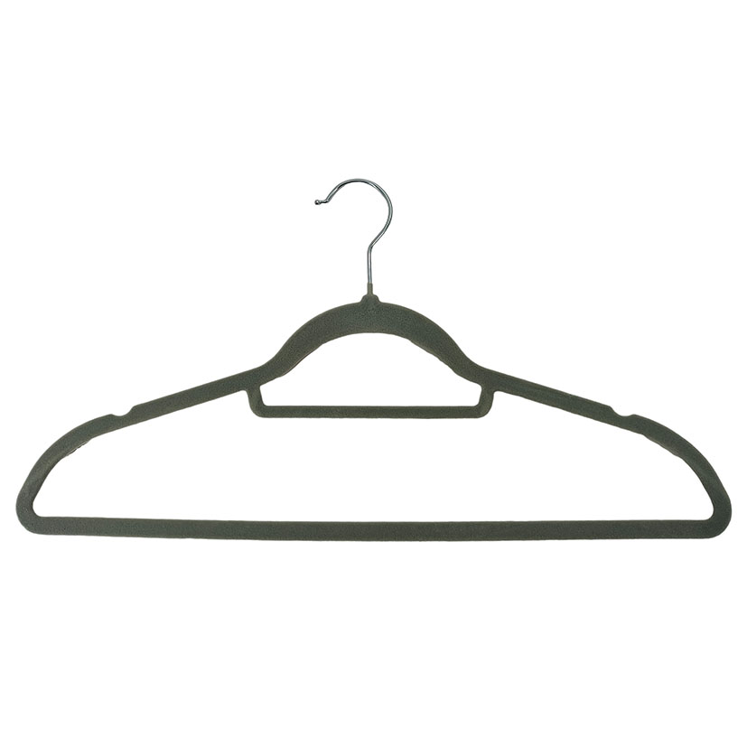 PERCHA TERCIOPELO NEGRA 10 UN. HABITEX