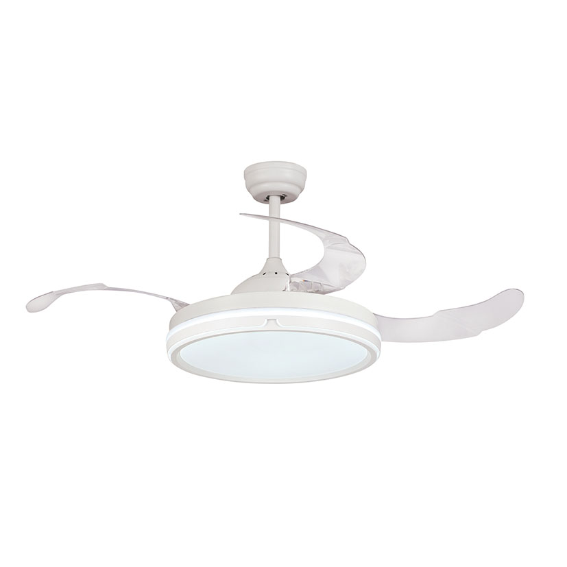 Ventilador techo con luz aspas plegables HABITEX 42NW-42NB