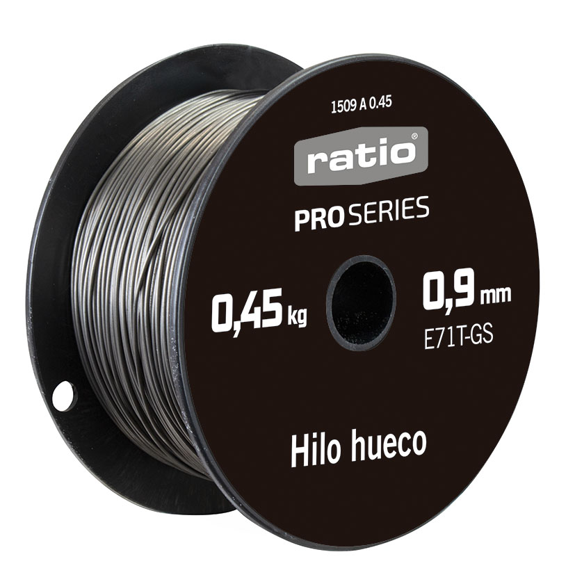 BOBINA HILO HUECO Ø 0,9MMX0,450 KG.RATIO