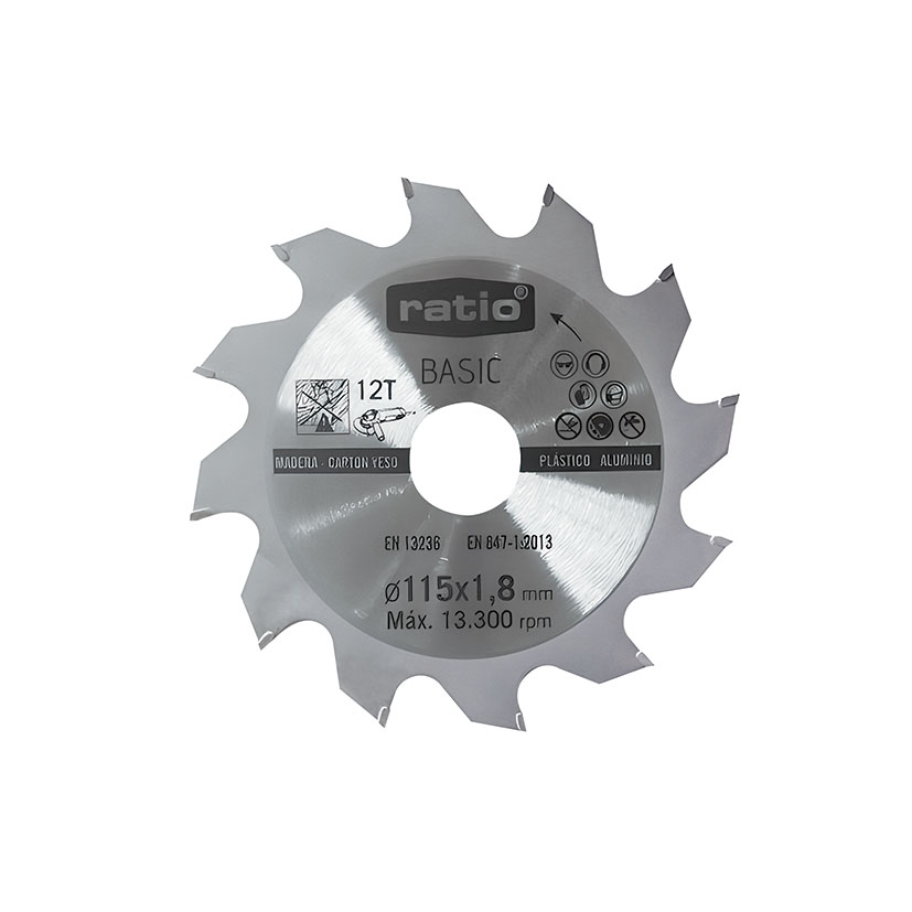 DISCO CORTE P/MADERA Ø 115X1.8X22.23MM.