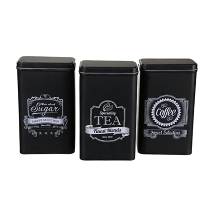 Tarro metálico OOTB Black juego 3 unidades