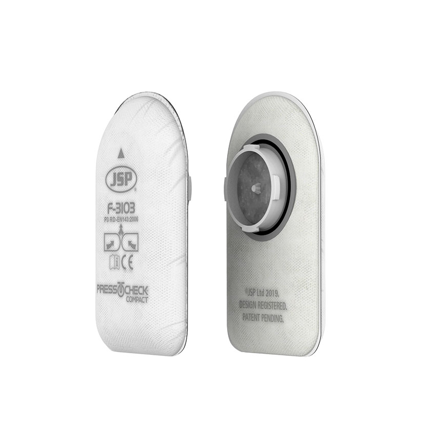 Filtro recambio máscara JSP Press To Check P3 Compact Carbón activo 2 unidades