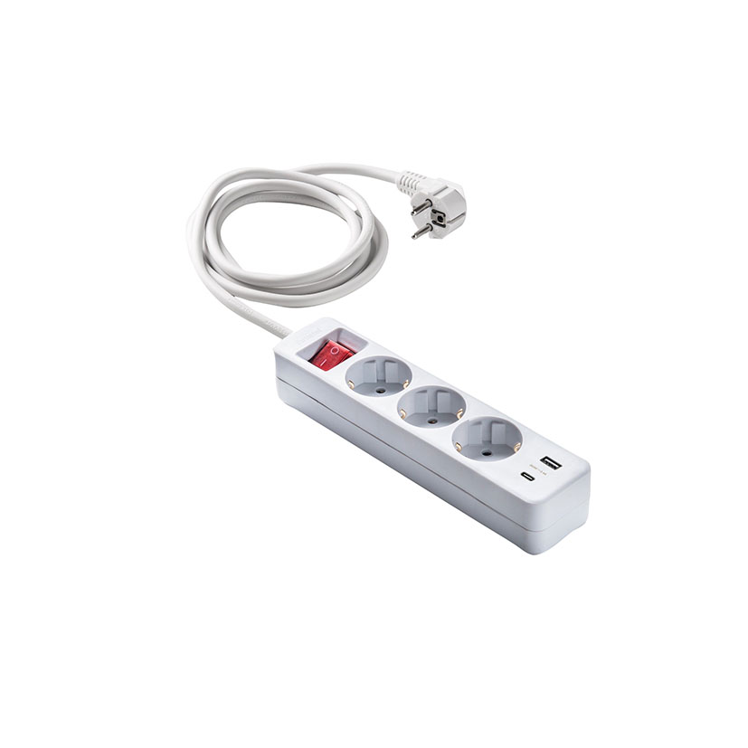 Base enchufe múltiple 2 USB FAMATEL