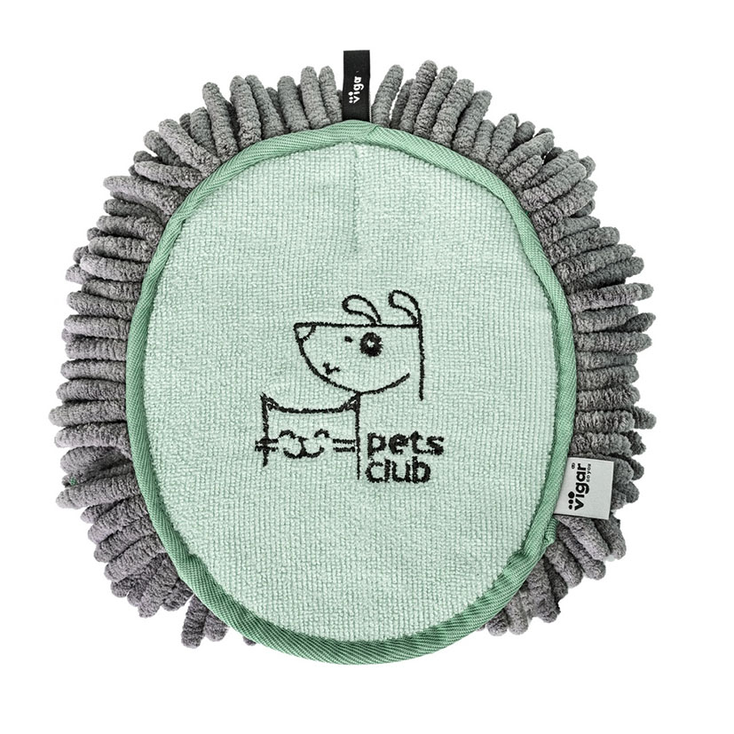 Manopla microfibra Pets Club verde
